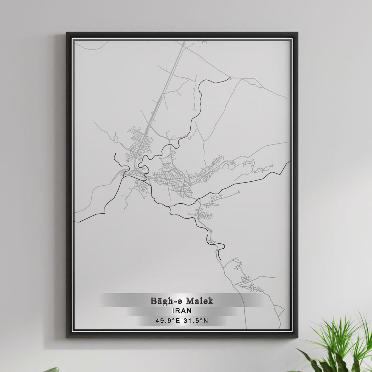 ROAD MAP OF BAGH E MALEK, IRAN BY MAPBAKES