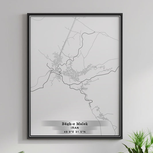 ROAD MAP OF BAGH E MALEK, IRAN BY MAPBAKES