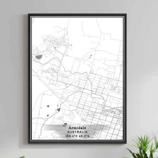 ROAD MAP OF ARMIDALE, AUSTRALIA BY MAPBAKES