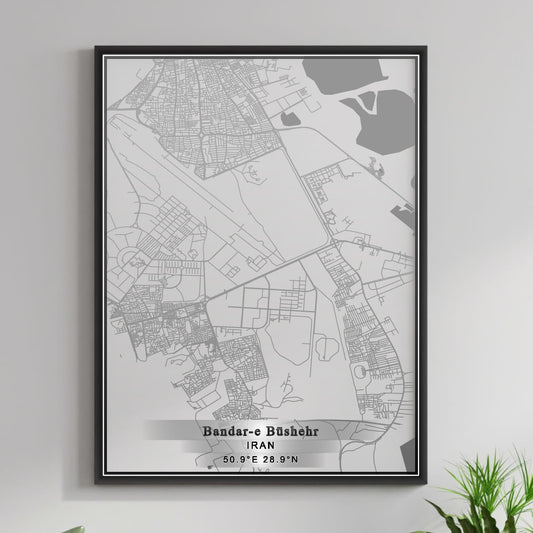 ROAD MAP OF BANDAR E BUSHEHR, IRAN BY MAPBAKES