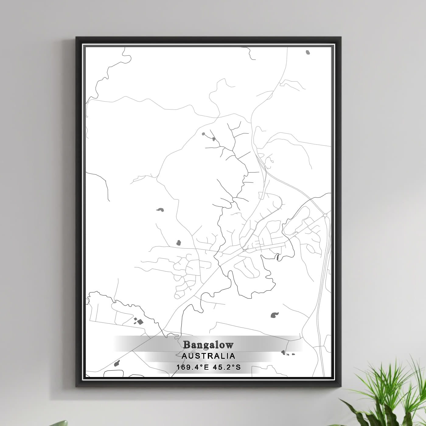 ROAD MAP OF BANGALOW, AUSTRALIA BY MAPBAKES