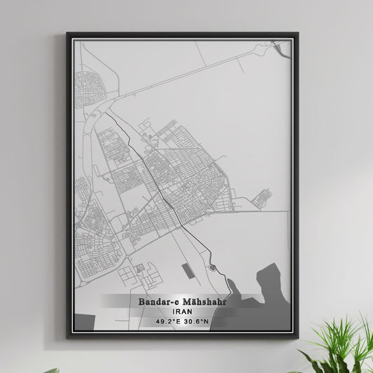 ROAD MAP OF BANDAR E MAHSHAHR, IRAN BY MAPBAKES