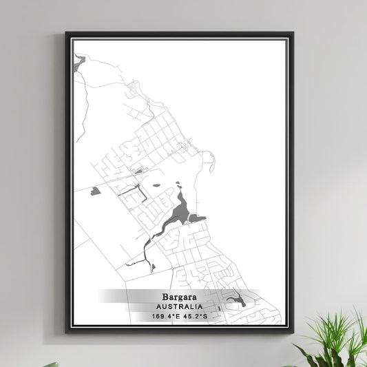 ROAD MAP OF BARGARA, AUSTRALIA BY MAPBAKES