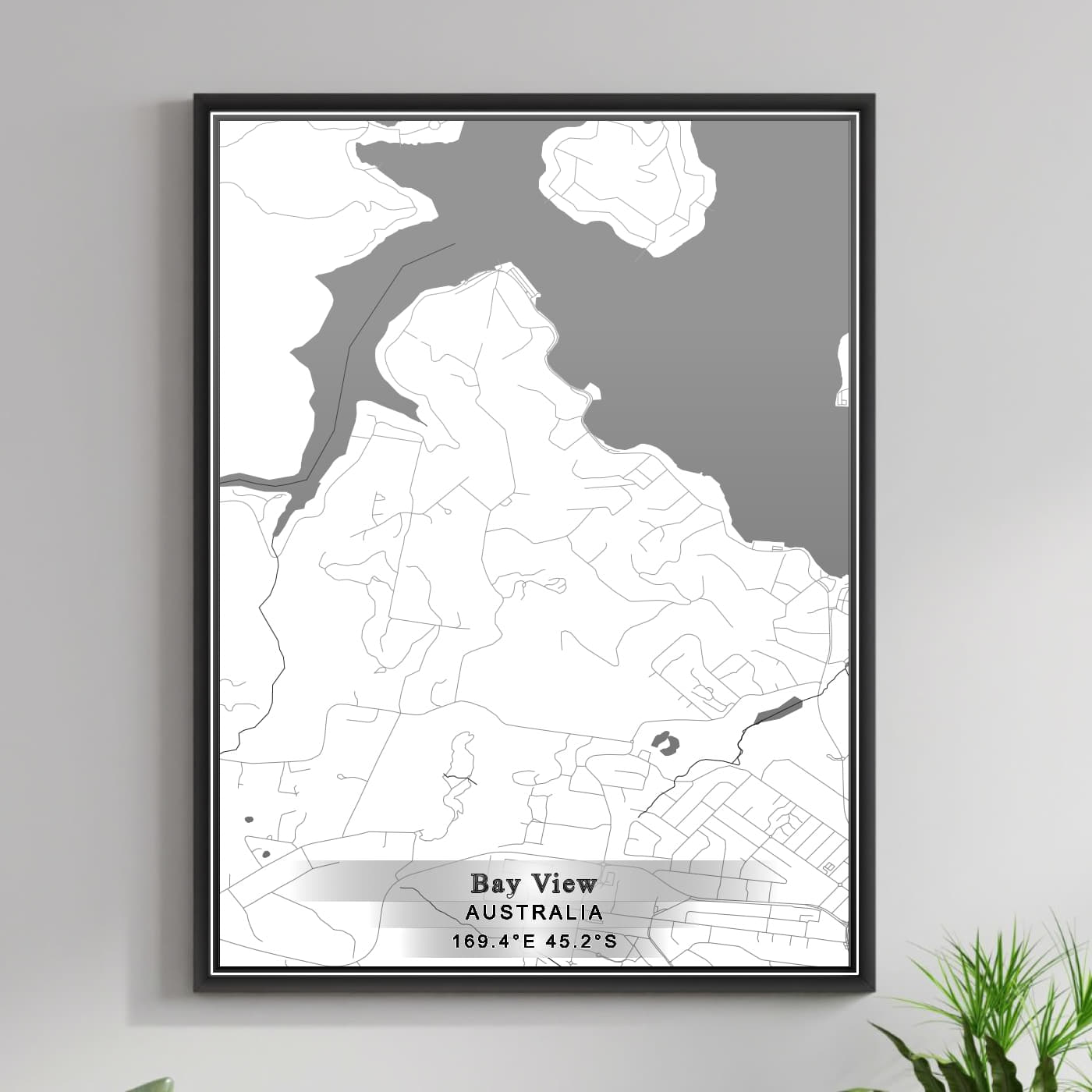 ROAD MAP OF BAY VIEW, AUSTRALIA BY MAPBAKES