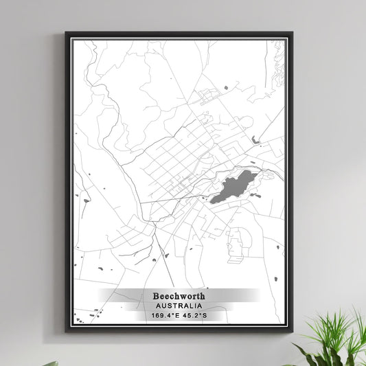 ROAD MAP OF BEECHWORTH, AUSTRALIA BY MAPBAKES