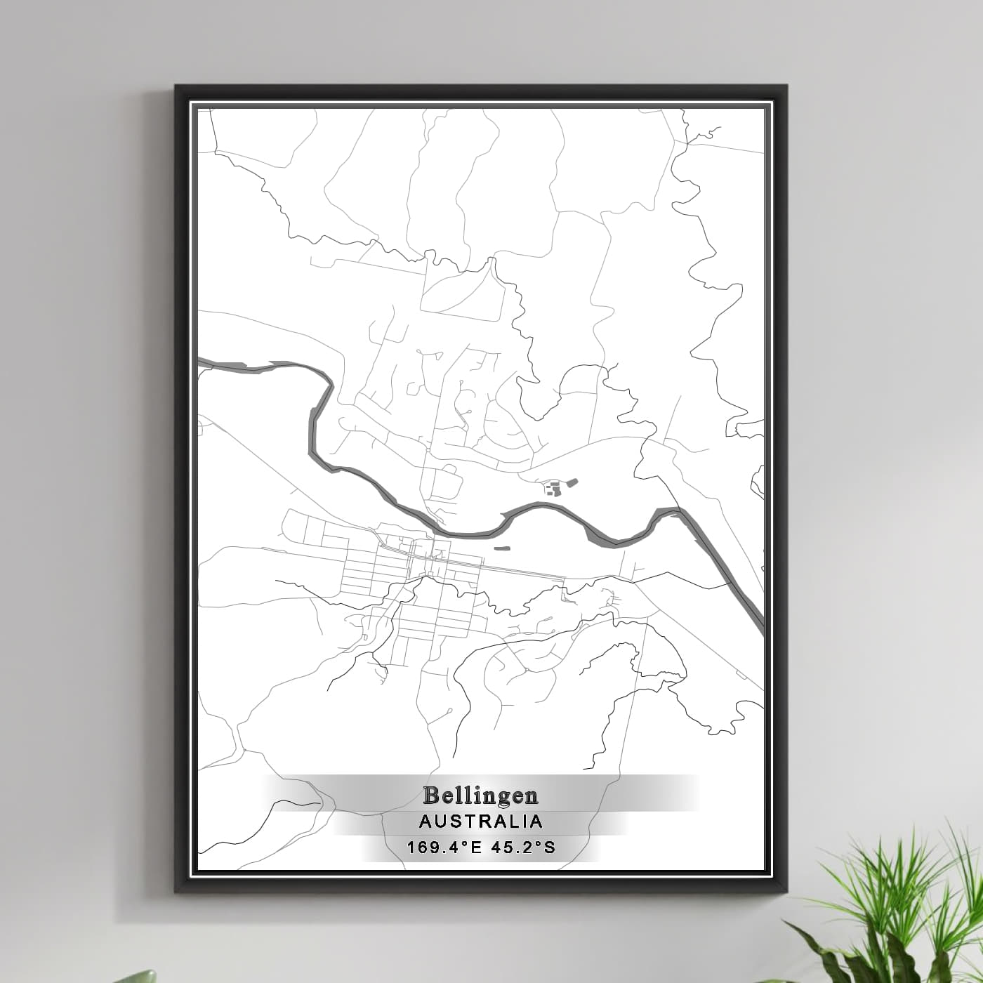 ROAD MAP OF BELLINGEN, AUSTRALIA BY MAPBAKES