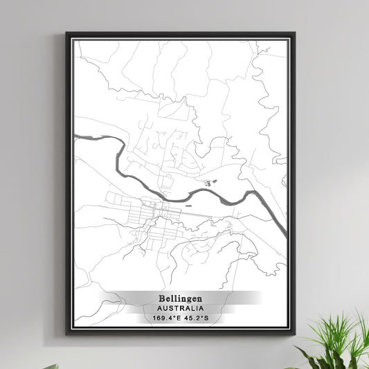 ROAD MAP OF BELLINGEN, AUSTRALIA BY MAPBAKES