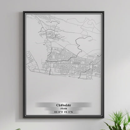 ROAD MAP OF CHABAHAR, IRAN BY MAPBAKES