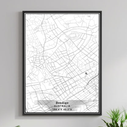 ROAD MAP OF BENDIGO, AUSTRALIA BY MAPBAKES