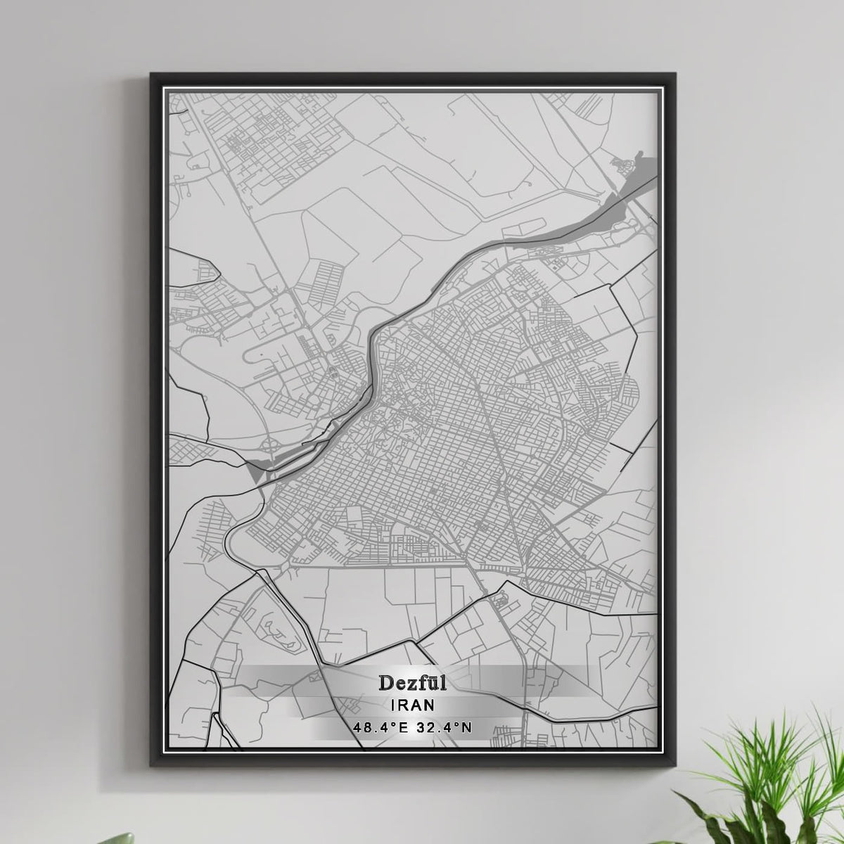 ROAD MAP OF DEZFUL, IRAN BY MAPBAKES