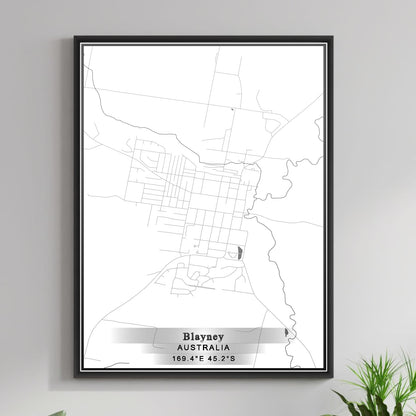 ROAD MAP OF BLAYNEY, AUSTRALIA BY MAPBAKES