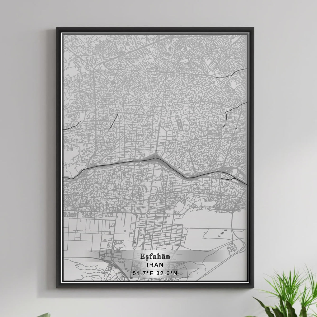 ROAD MAP OF ESFAHAN, IRAN BY MAPBAKES