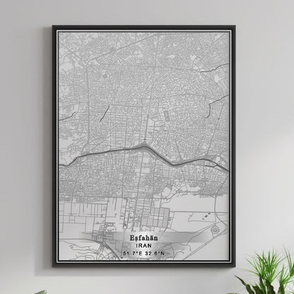 ROAD MAP OF ESFAHAN, IRAN BY MAPBAKES