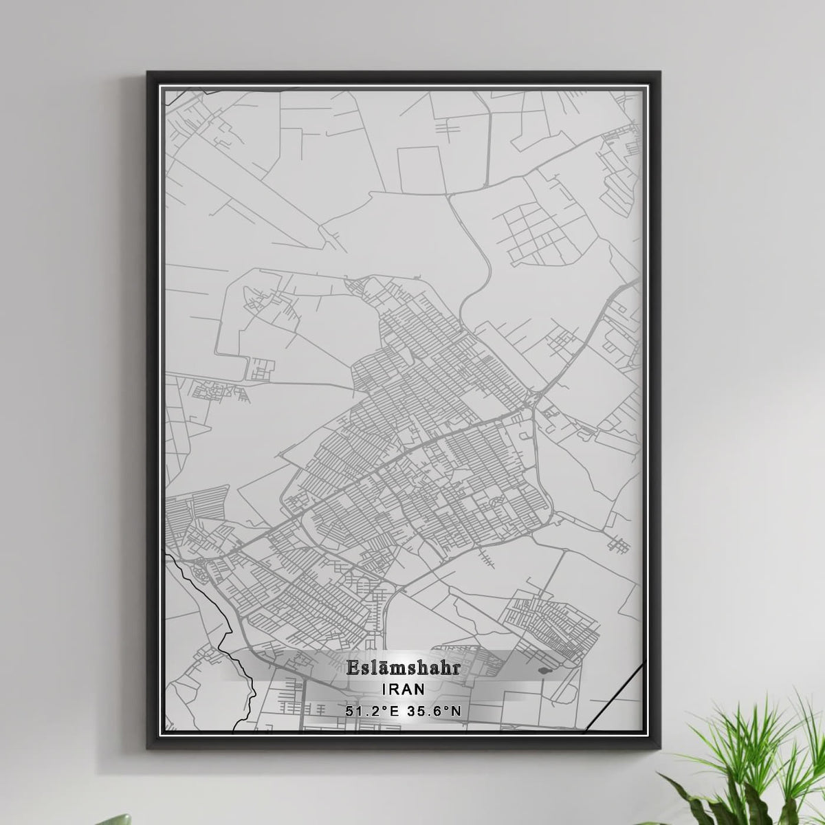 ROAD MAP OF ESLAMSHAHR, IRAN BY MAPBAKES