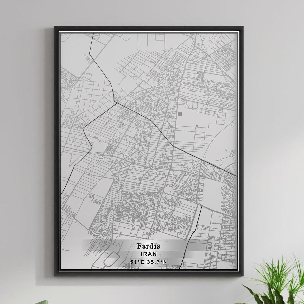 ROAD MAP OF FARDIS, IRAN BY MAPBAKES