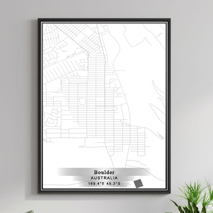 ROAD MAP OF BOULDER, AUSTRALIA BY MAPBAKES