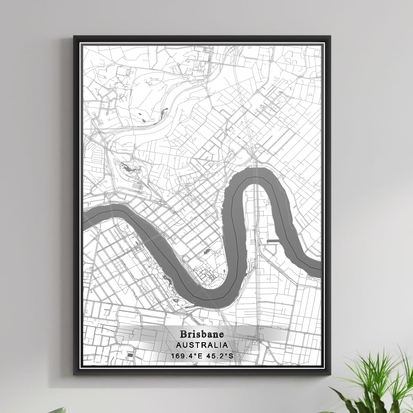 ROAD MAP OF BRISBANE, AUSTRALIA BY MAPBAKES