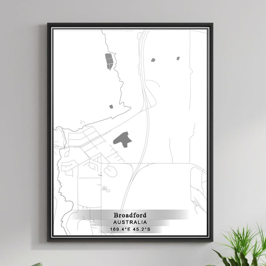 ROAD MAP OF BROADFORD, AUSTRALIA BY MAPBAKES