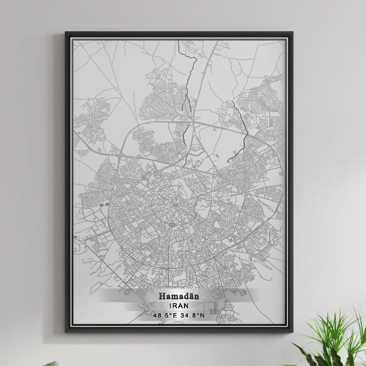 ROAD MAP OF HAMADAN, IRAN BY MAPBAKES