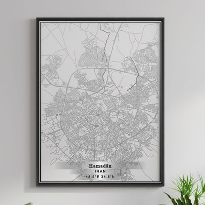 ROAD MAP OF HAMADAN, IRAN BY MAPBAKES