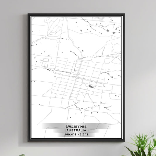 ROAD MAP OF BUNINYONG, AUSTRALIA BY MAPBAKES