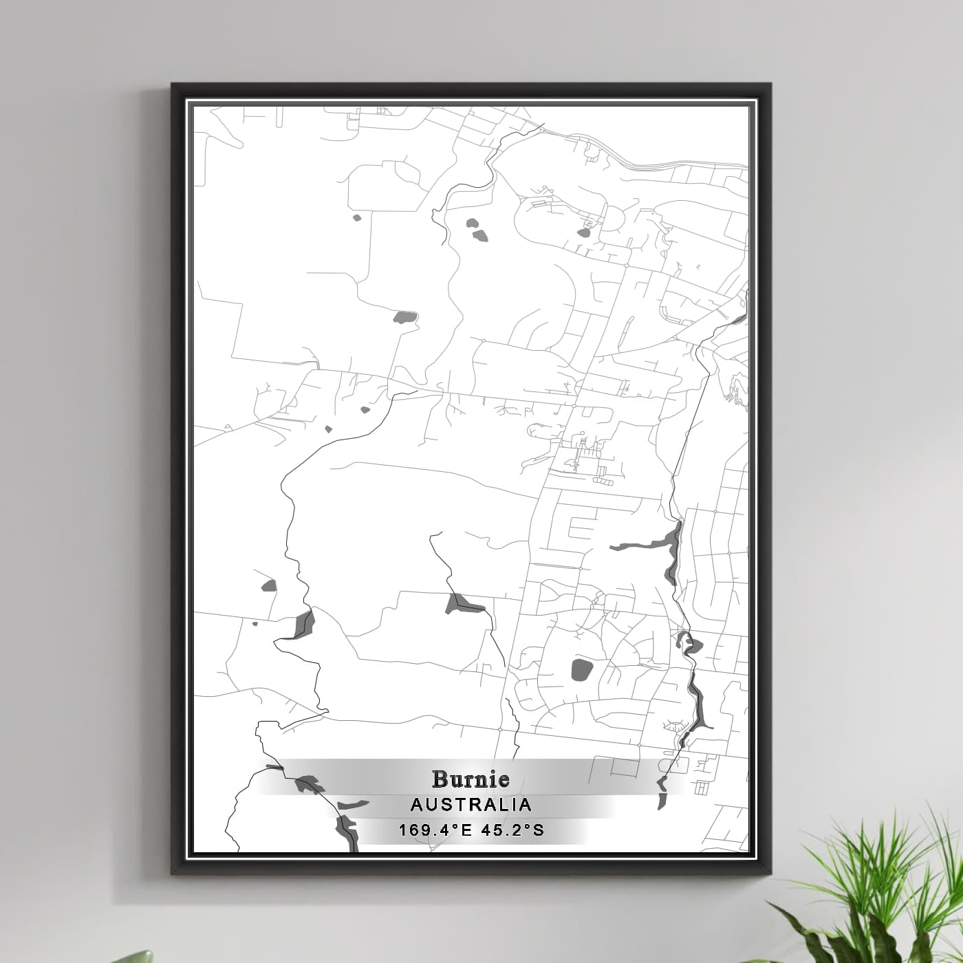 ROAD MAP OF BURNIE, AUSTRALIA BY MAPBAKES