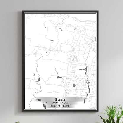 ROAD MAP OF BURNIE, AUSTRALIA BY MAPBAKES