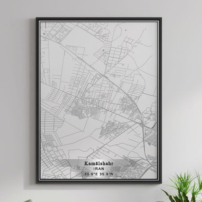 ROAD MAP OF KAMALSHAHR, IRAN BY MAPBAKES
