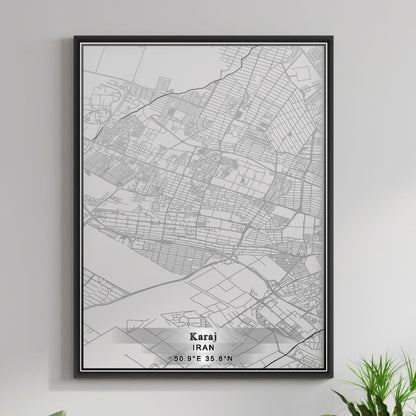 ROAD MAP OF KARAJ, IRAN BY MAPBAKES