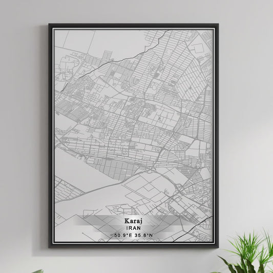 ROAD MAP OF KARAJ, IRAN BY MAPBAKES