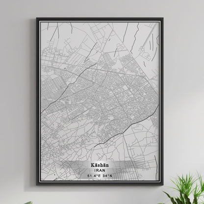 ROAD MAP OF KASHAN, IRAN BY MAPBAKES