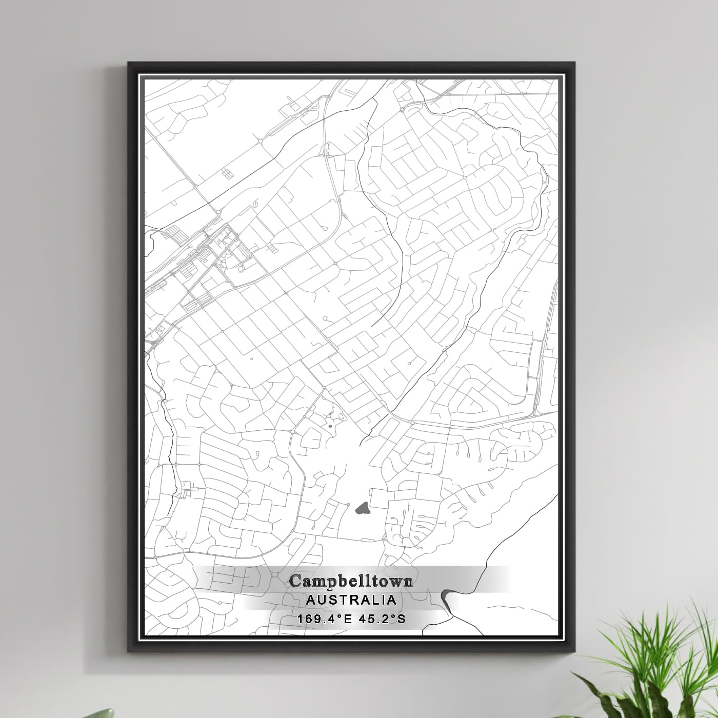 ROAD MAP OF CAMPBELLTOWN, AUSTRALIA BY MAPBAKES