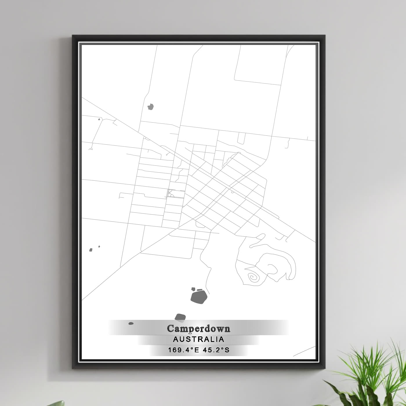 ROAD MAP OF CAMPERDOWN, AUSTRALIA BY MAPBAKES