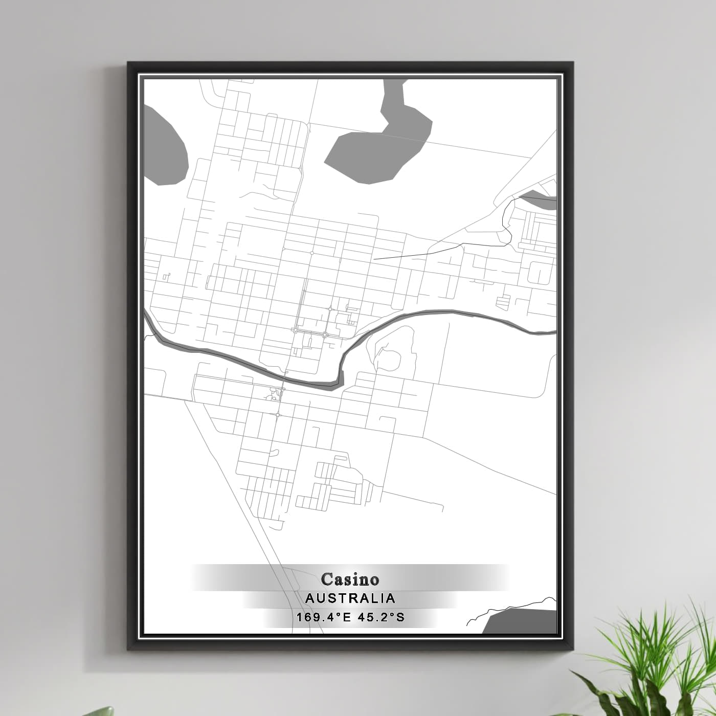 ROAD MAP OF CASINO, AUSTRALIA BY MAPBAKES