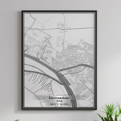 ROAD MAP OF KHORRAMSHAHR, IRAN BY MAPBAKES