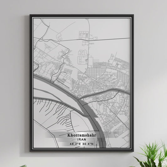 ROAD MAP OF KHORRAMSHAHR, IRAN BY MAPBAKES