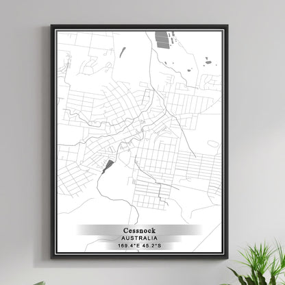 ROAD MAP OF CESSNOCK, AUSTRALIA BY MAPBAKES