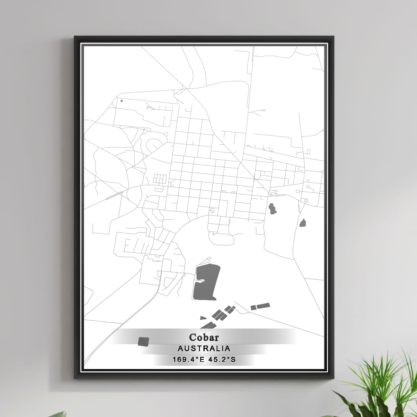 ROAD MAP OF COBAR, AUSTRALIA BY MAPBAKES