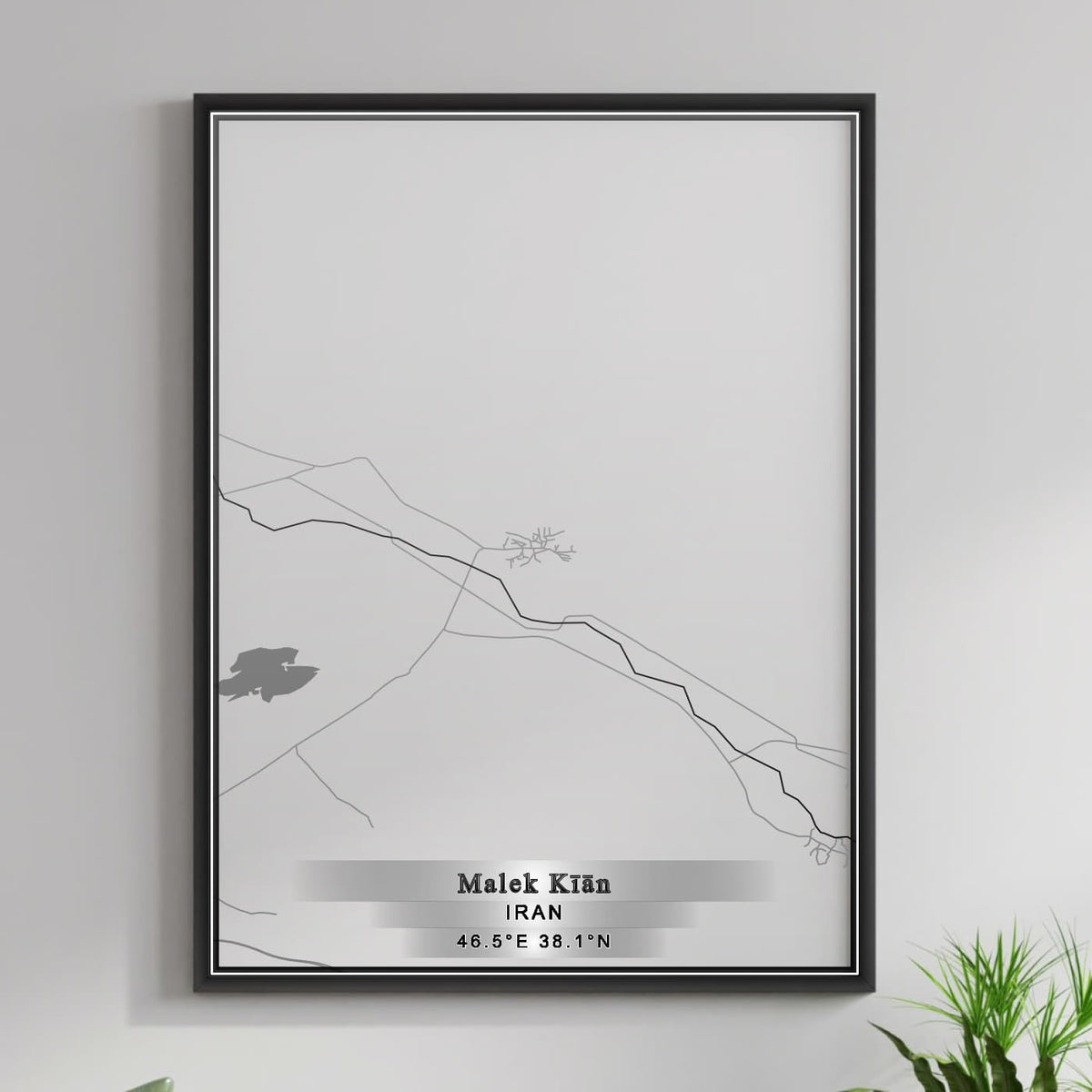 ROAD MAP OF MALEK KIAN, IRAN BY MAPBAKES