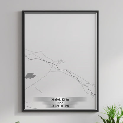 ROAD MAP OF MALEK KIAN, IRAN BY MAPBAKES