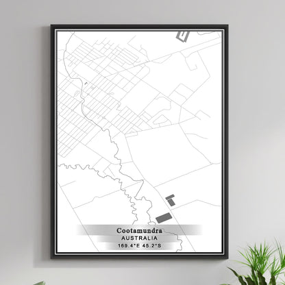 ROAD MAP OF COOTAMUNDRA, AUSTRALIA BY MAPBAKES