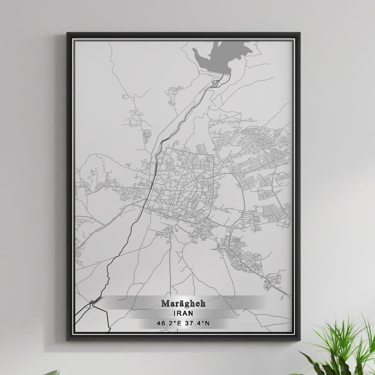 ROAD MAP OF MARAGHEH, IRAN BY MAPBAKES