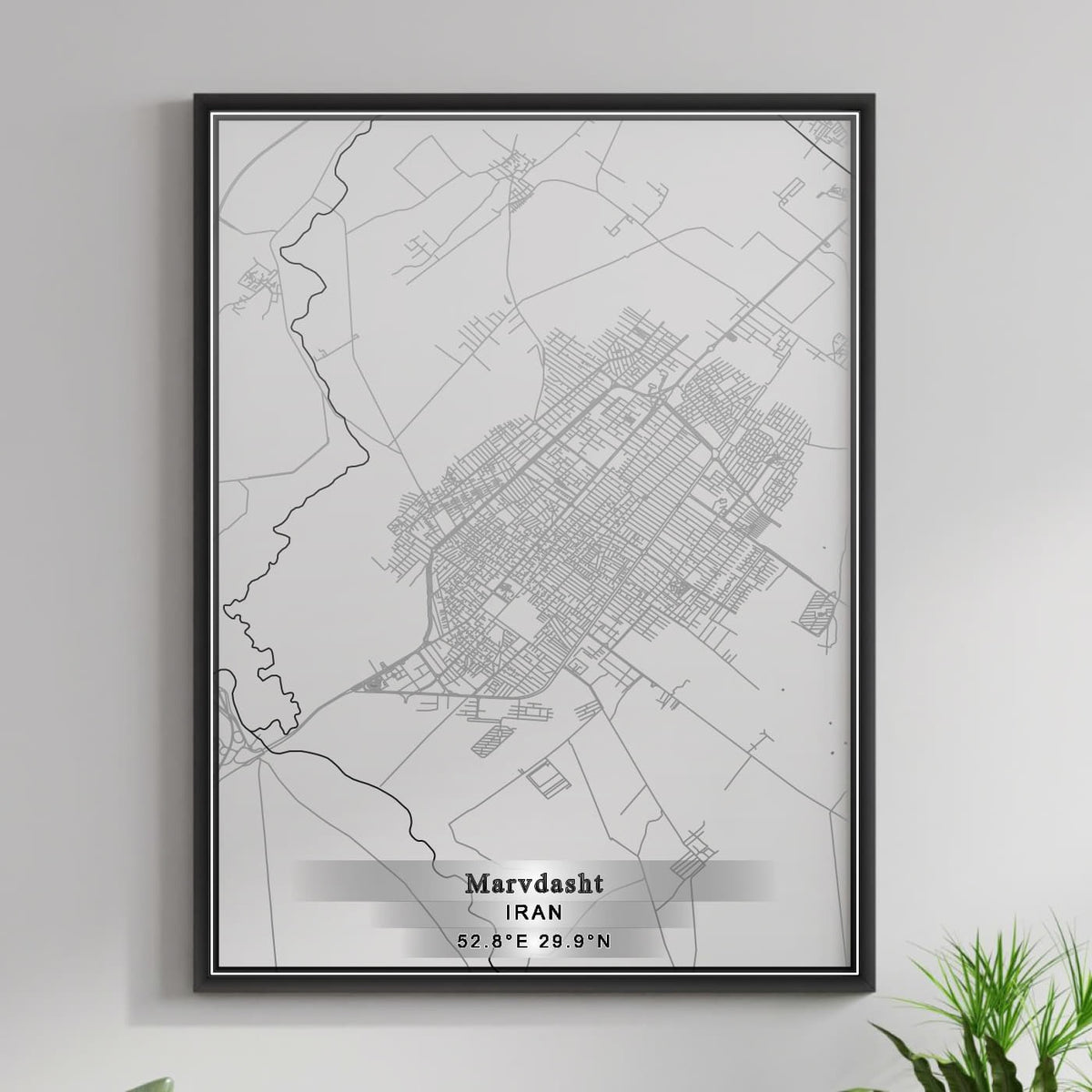 ROAD MAP OF MARVDASHT, IRAN BY MAPBAKES