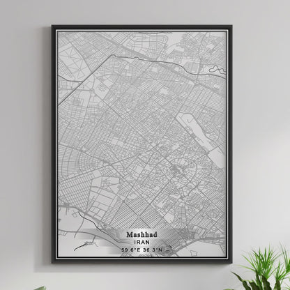 ROAD MAP OF MASHHAD, IRAN BY MAPBAKES