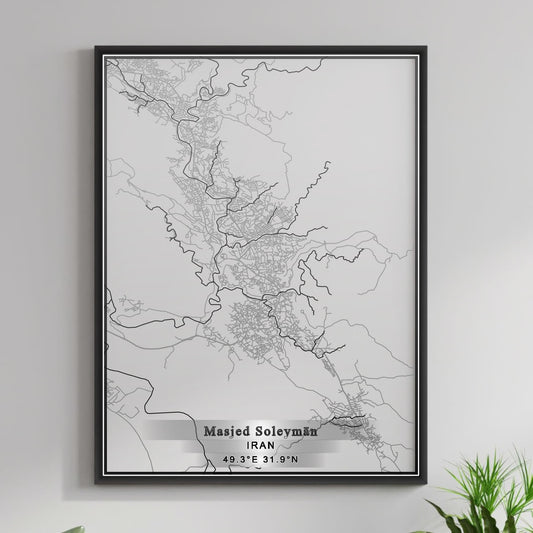 ROAD MAP OF MASJED SOLEYMAN, IRAN BY MAPBAKES