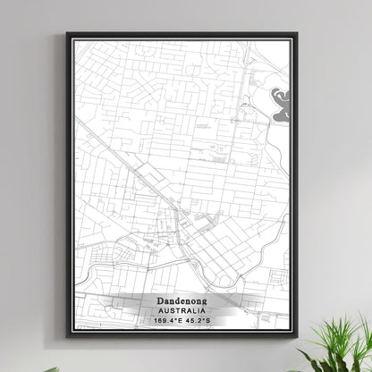 ROAD MAP OF DANDENONG, AUSTRALIA BY MAPBAKES