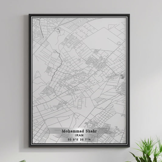 ROAD MAP OF MOHAMMAD SHAHR, IRAN BY MAPBAKES