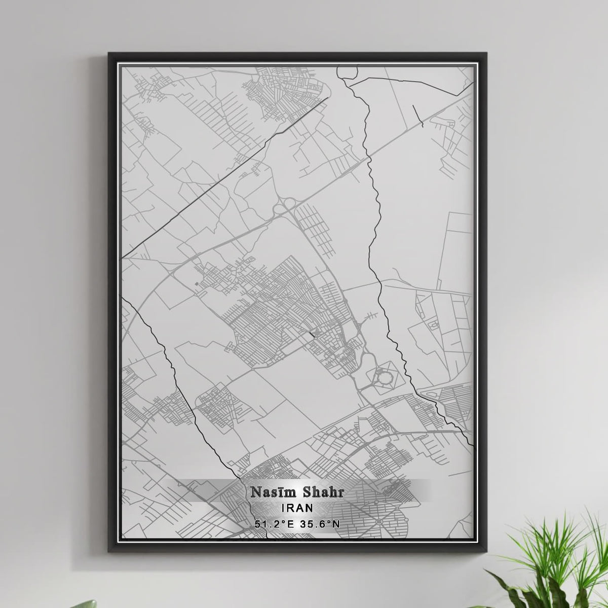 ROAD MAP OF NASIM SHAHR, IRAN BY MAPBAKES