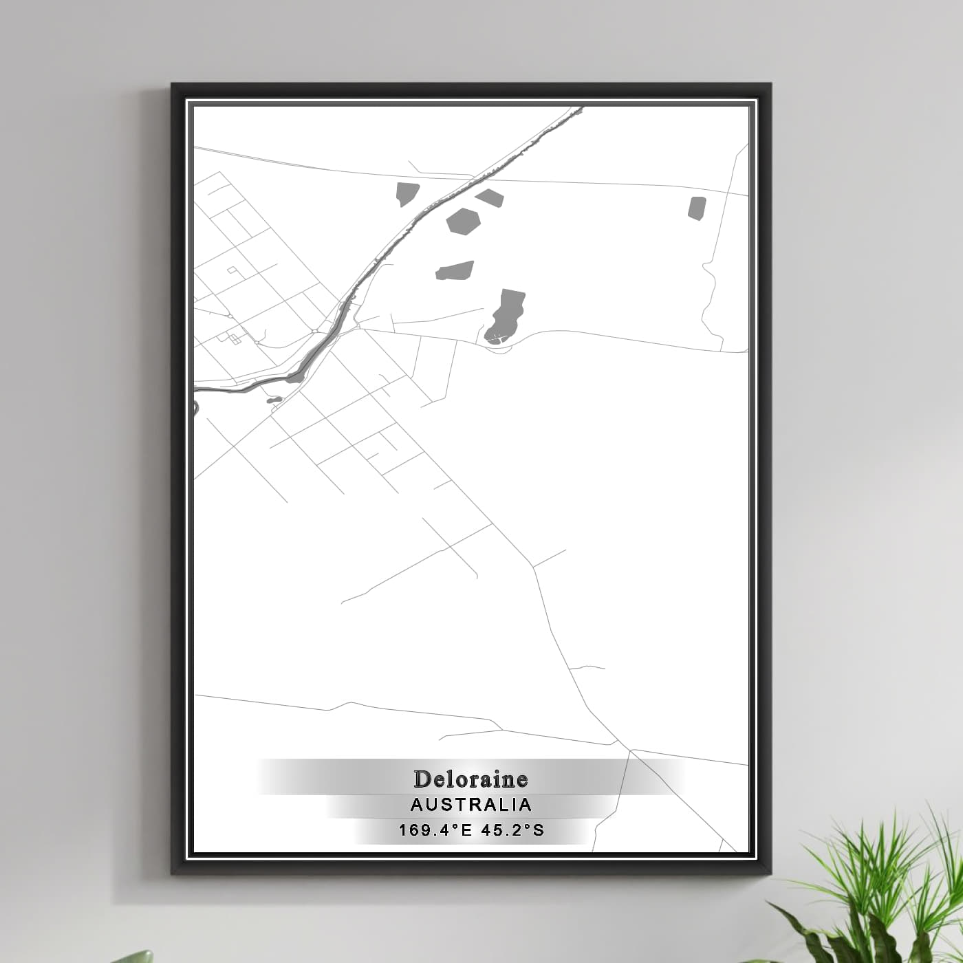 ROAD MAP OF DELORAINE, AUSTRALIA BY MAPBAKES