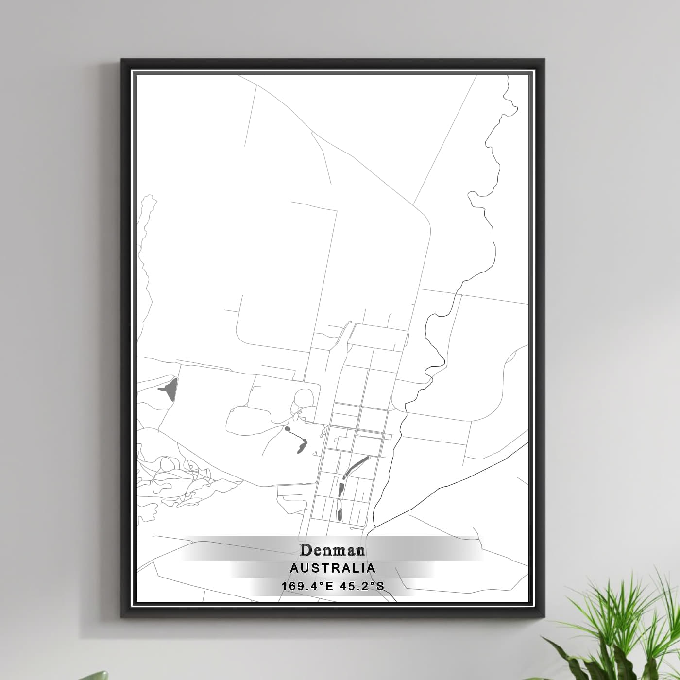 ROAD MAP OF DENMAN, AUSTRALIA BY MAPBAKES